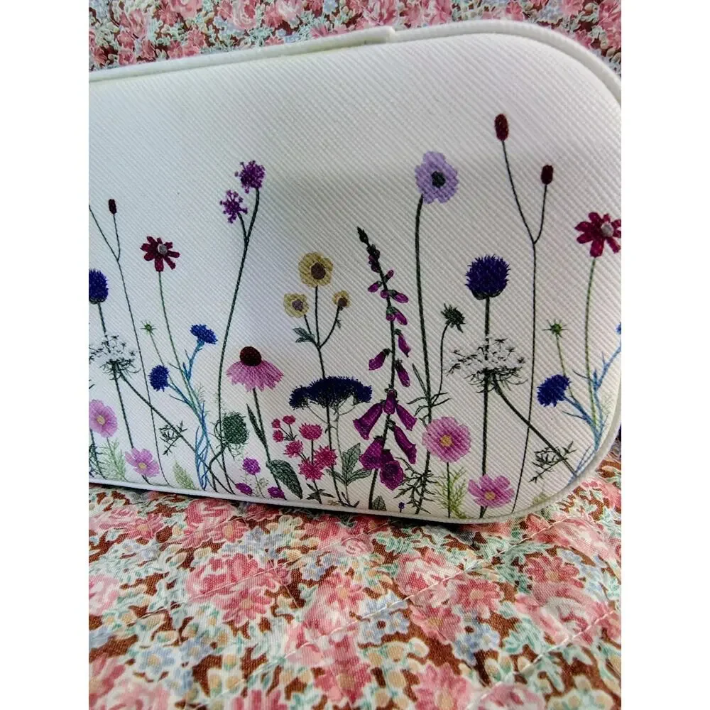 Portable White Jewelry Box Storage Organizer, 